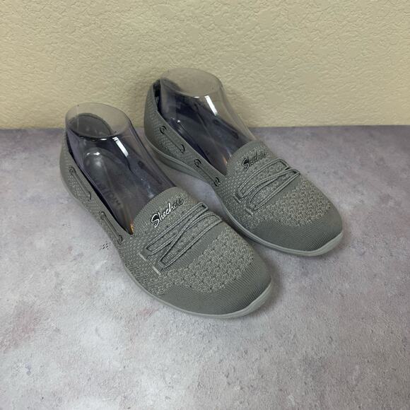 Skechers Shoes Womens 9 Newbury ST Casually Gray Slip On Loafer Cushion Comfort - Picture 1 of 12